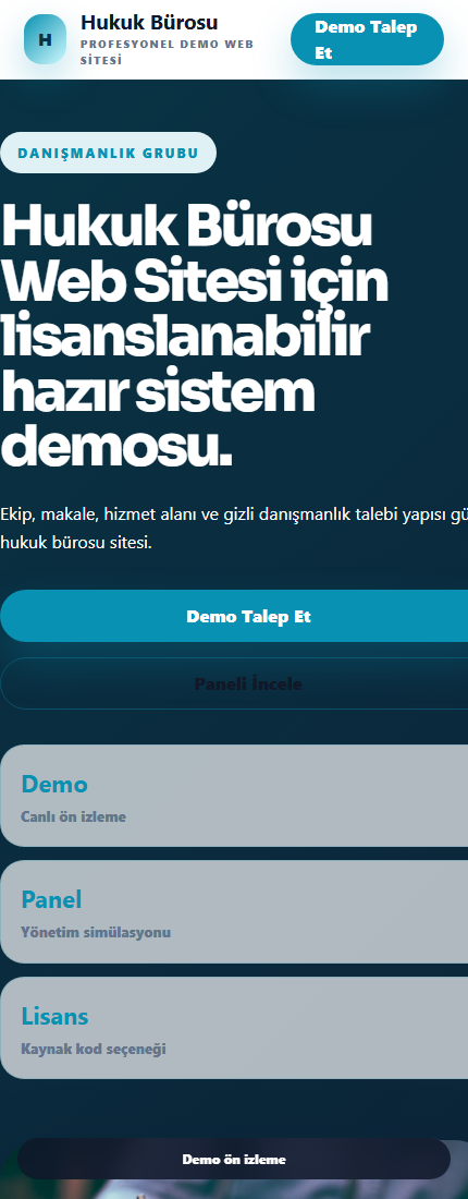 Hukuk Bürosu Web Sitesi mobil demo screenshot