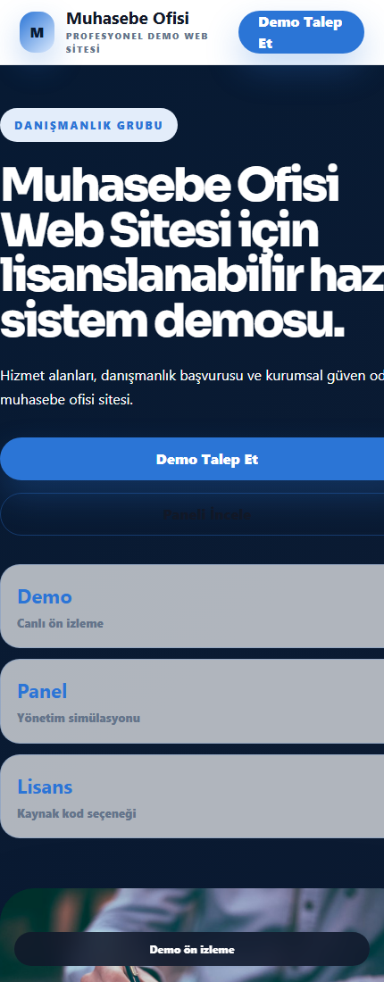Muhasebe Ofisi Web Sitesi mobil demo screenshot