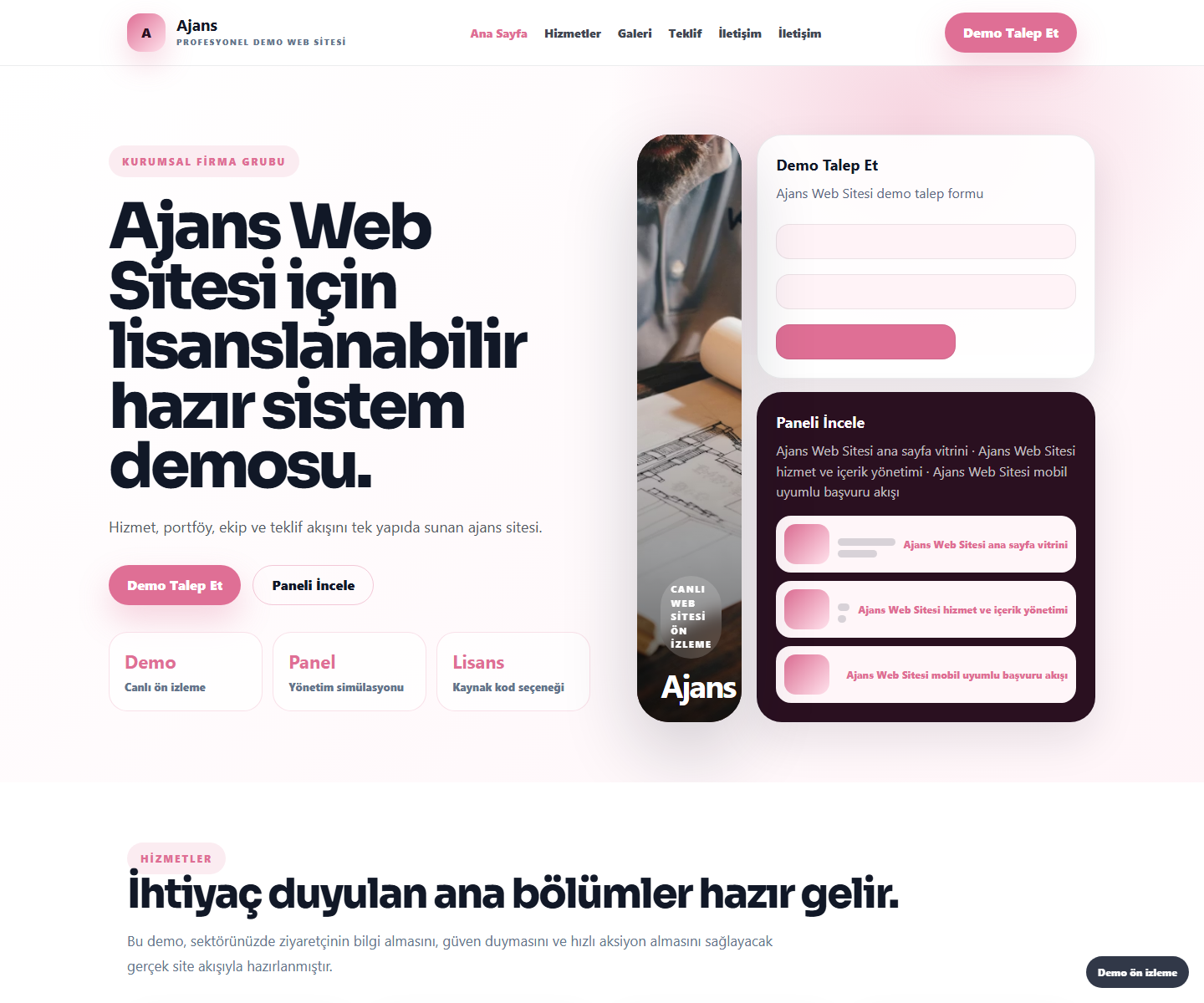 Ajans Web Sitesi ödeme ürün özeti görseli
