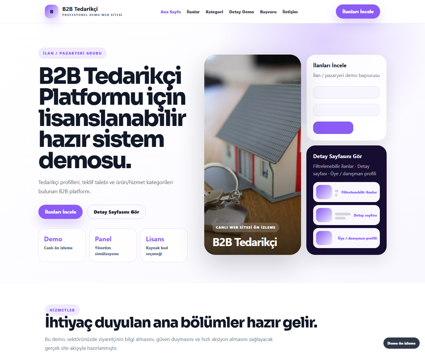 B2B Tedarikçi Platformu ödeme ürün özeti görseli