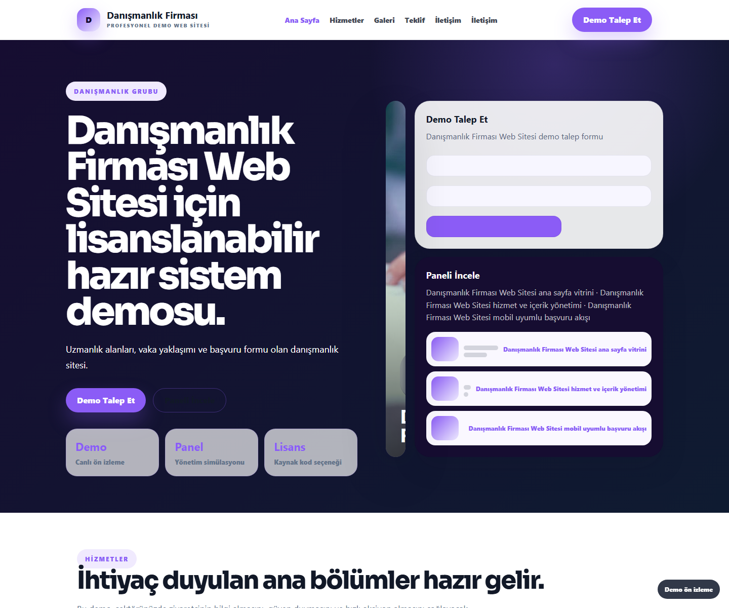 Danışmanlık Firması Web Sitesi ödeme ürün özeti görseli