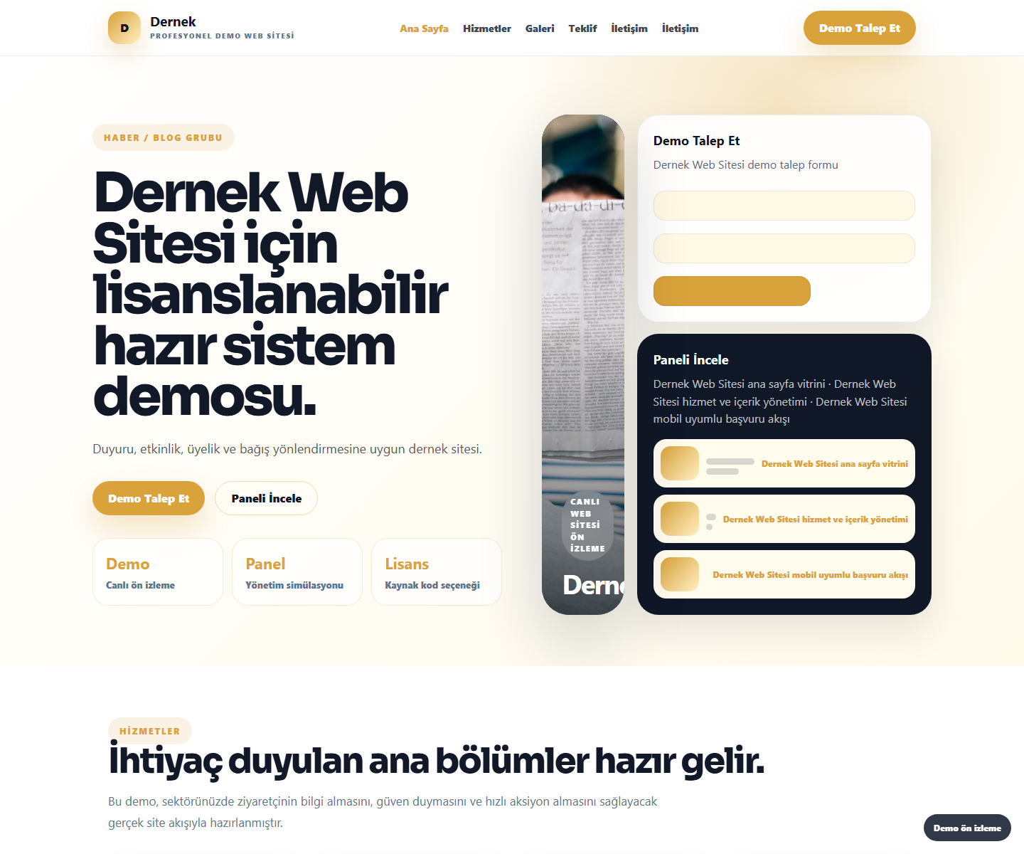 Dernek Web Sitesi büyük web sitesi ön izleme görseli