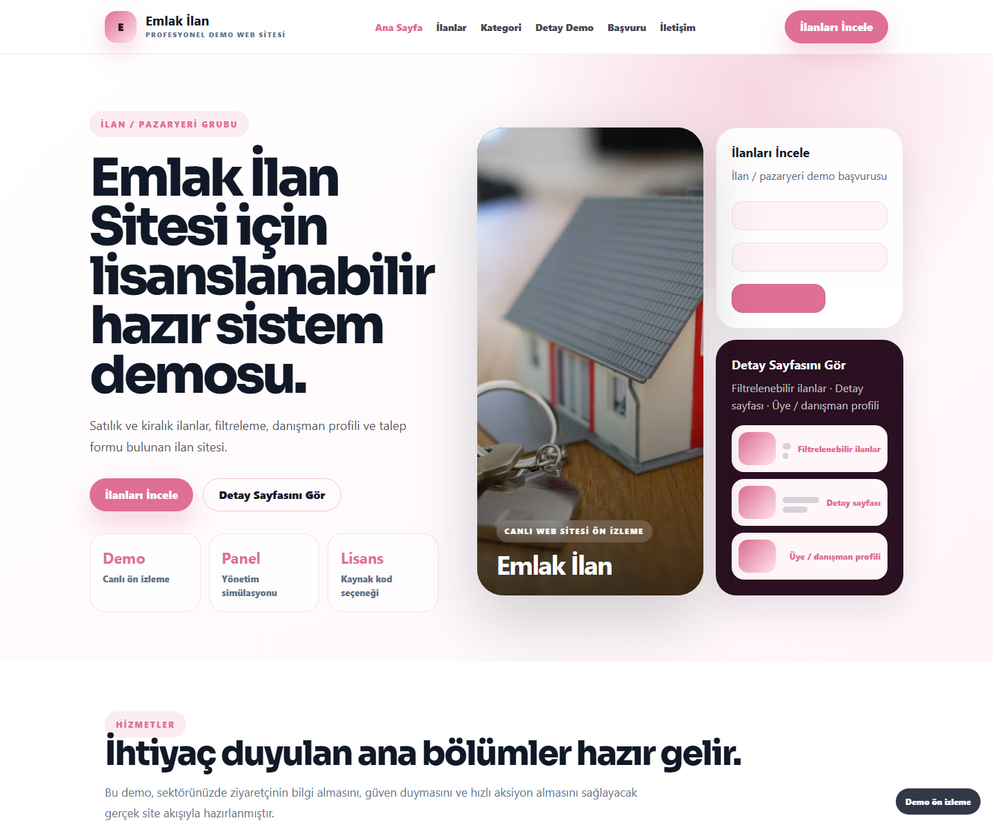 Emlak İlan Sitesi ödeme ürün özeti görseli