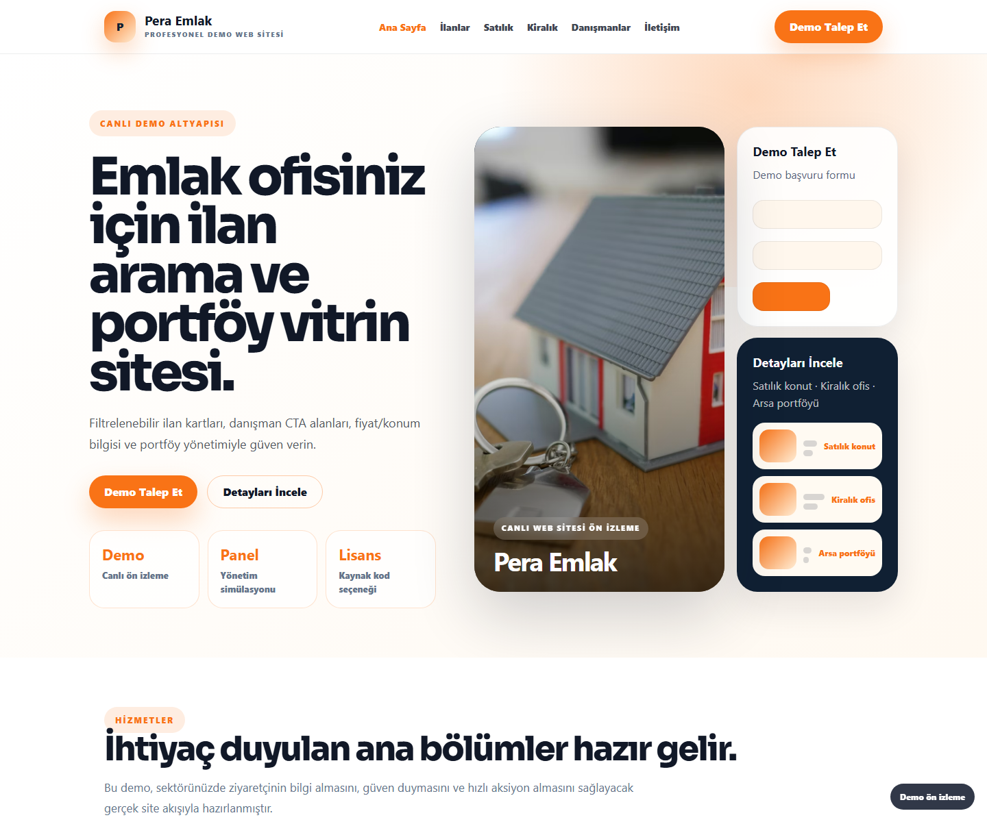 Emlak Ofisi Web Sitesi büyük web sitesi ön izleme görseli