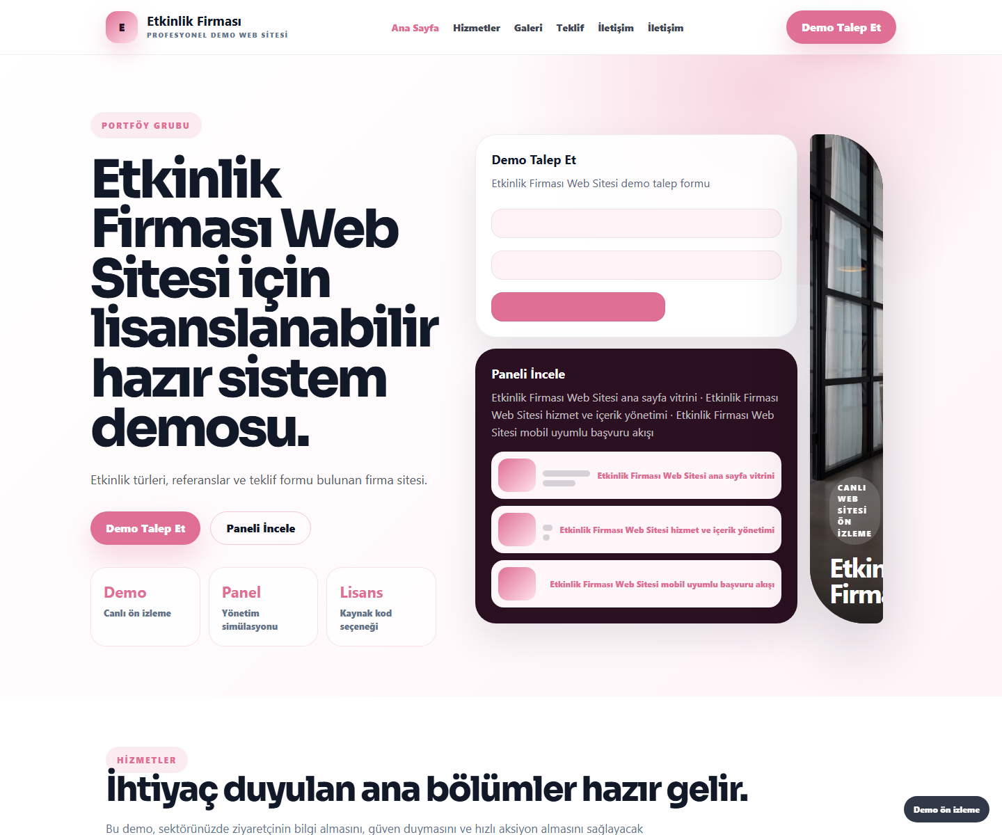 Etkinlik Firması Web Sitesi ödeme ürün özeti görseli