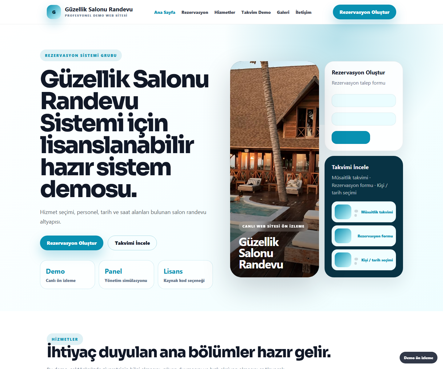 Güzellik Salonu Randevu Sistemi ödeme ürün özeti görseli