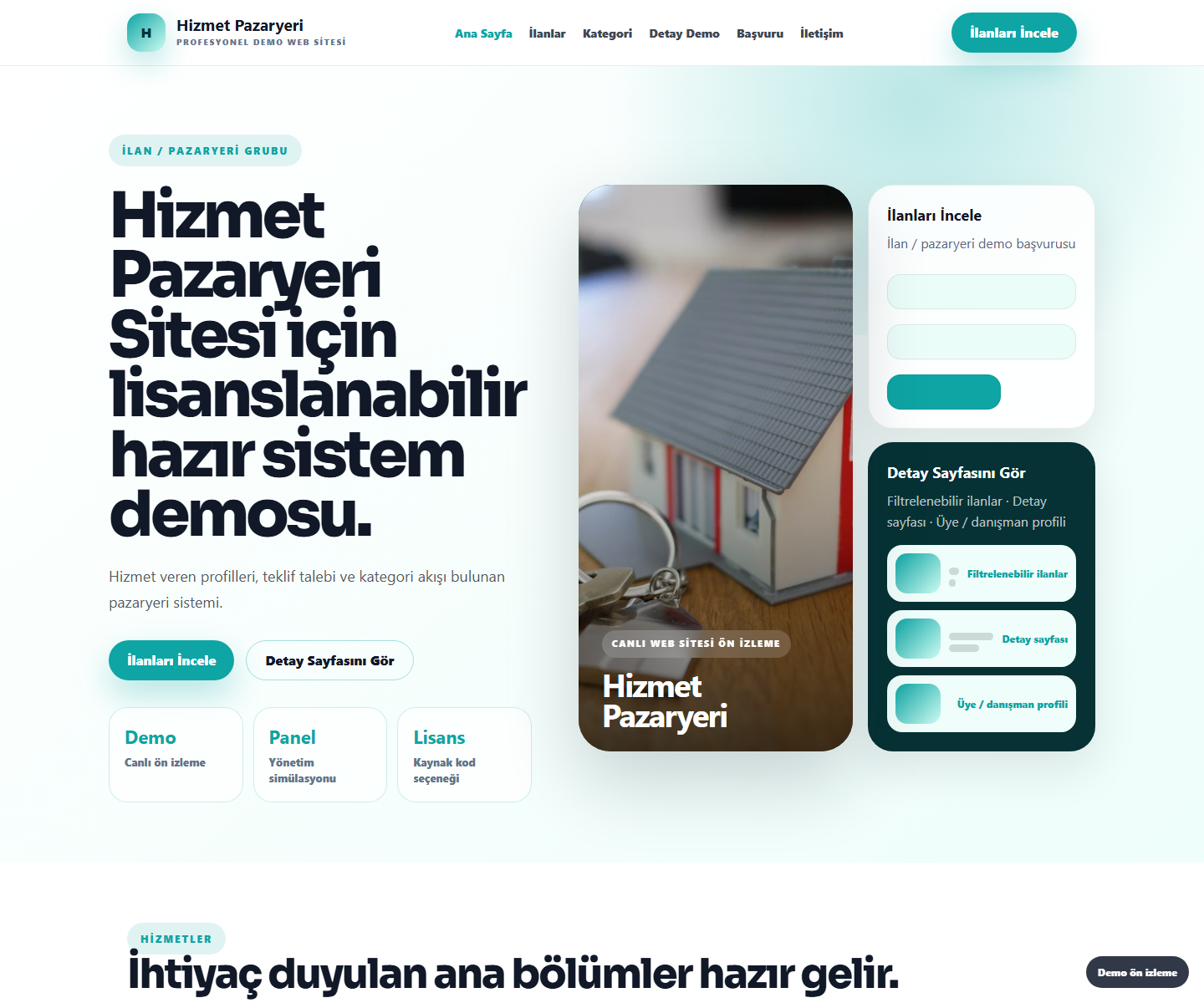 Hizmet Pazaryeri Sitesi ödeme ürün özeti görseli