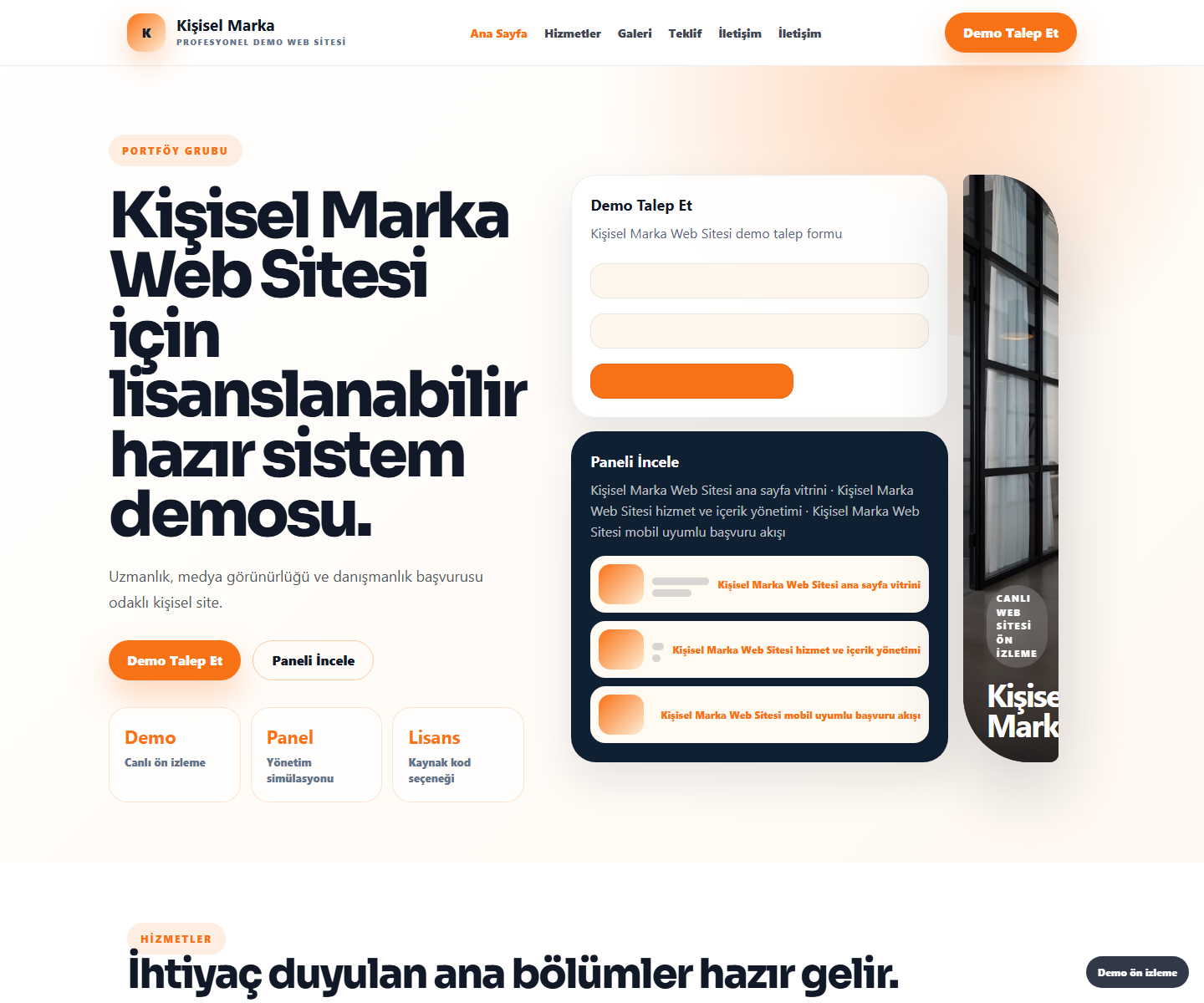 Kişisel Marka Web Sitesi büyük web sitesi ön izleme görseli