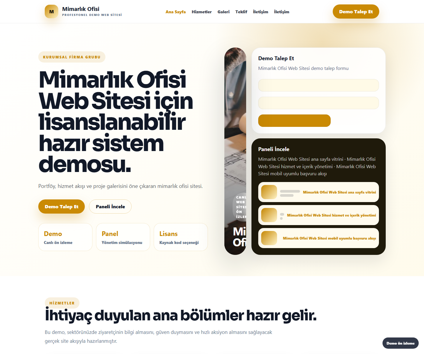 Mimarlık Ofisi Web Sitesi ödeme ürün özeti görseli