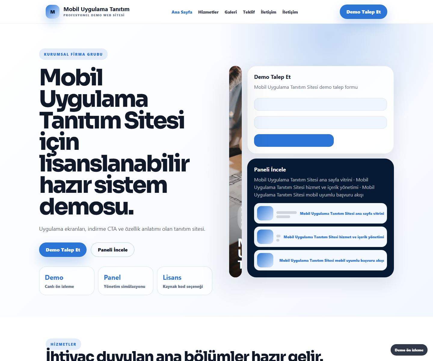 Mobil Uygulama Tanıtım Sitesi ödeme ürün özeti görseli