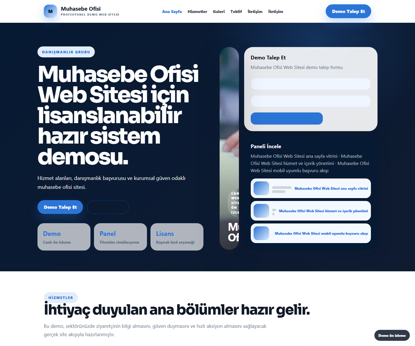 Muhasebe Ofisi Web Sitesi ödeme ürün özeti görseli