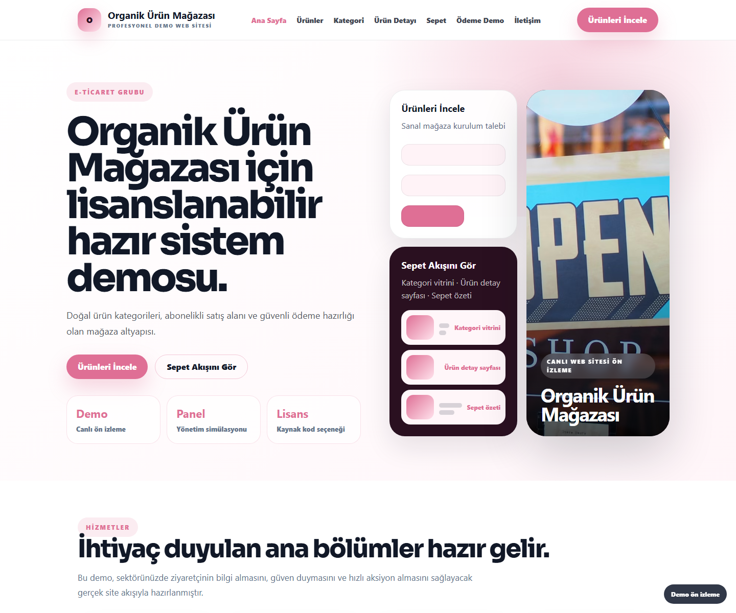 Organik Ürün Mağazası ödeme ürün özeti görseli