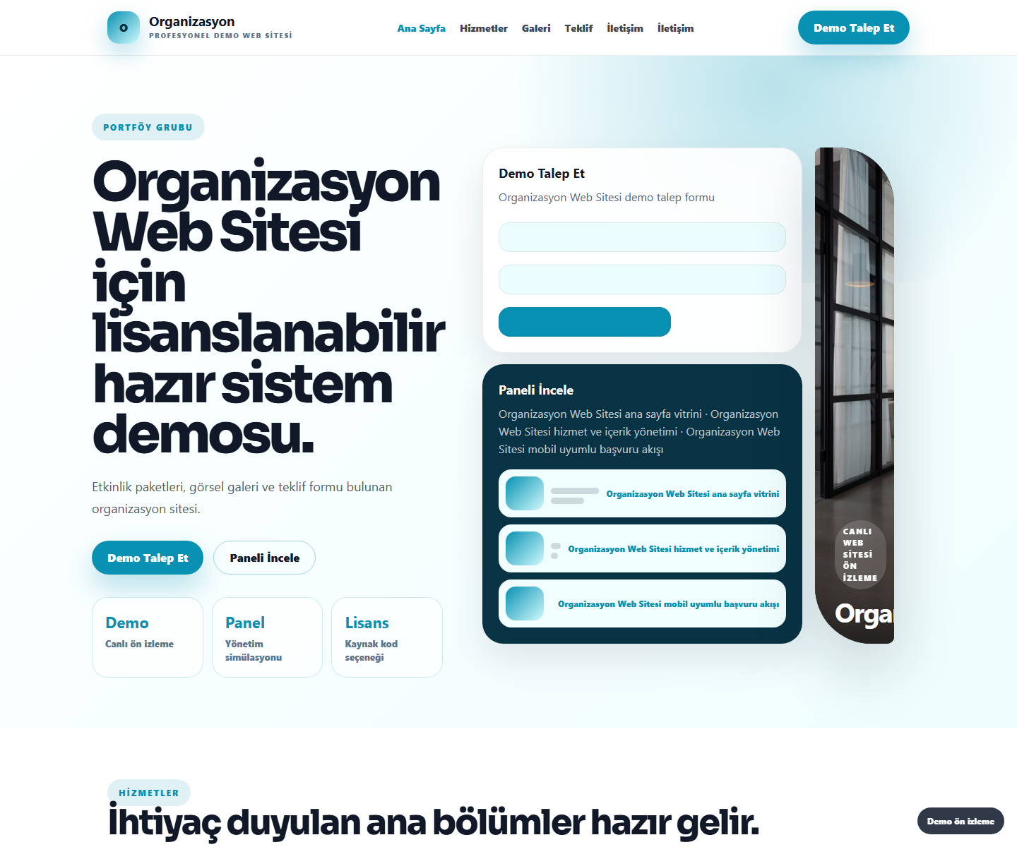 Organizasyon Web Sitesi ödeme ürün özeti görseli