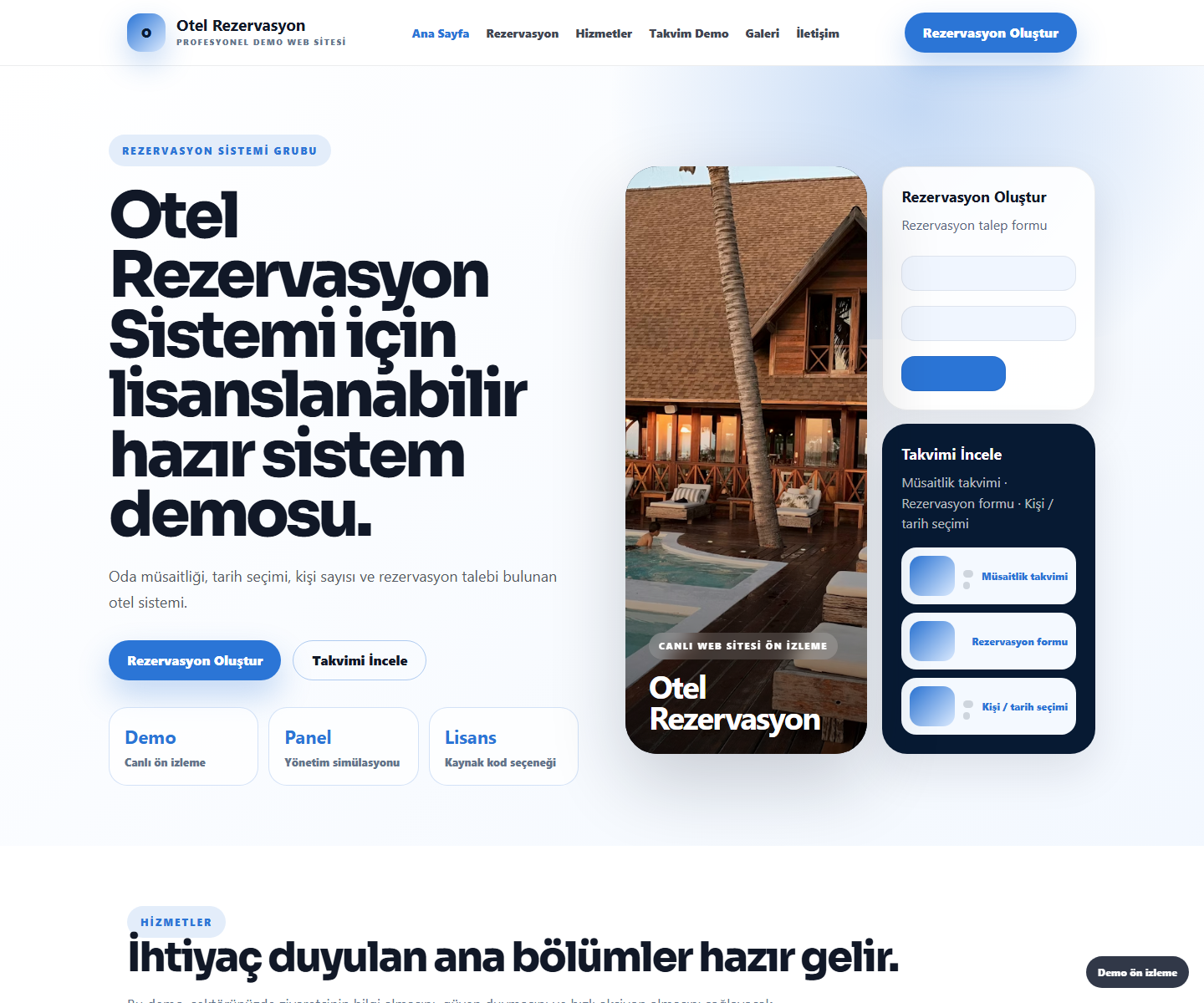 Otel Rezervasyon Sistemi ödeme ürün özeti görseli
