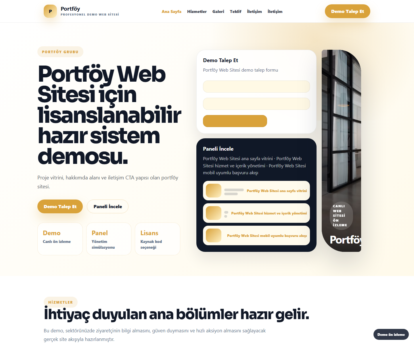 Portföy Web Sitesi büyük web sitesi ön izleme görseli