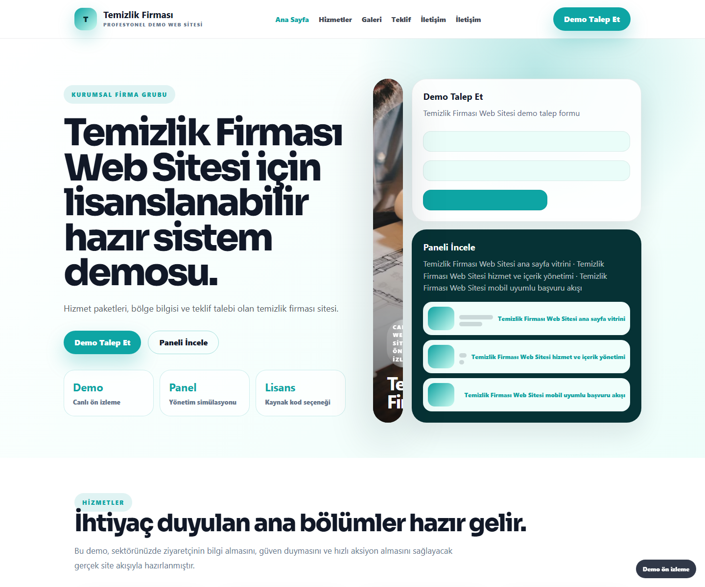 Temizlik Firması Web Sitesi ödeme ürün özeti görseli