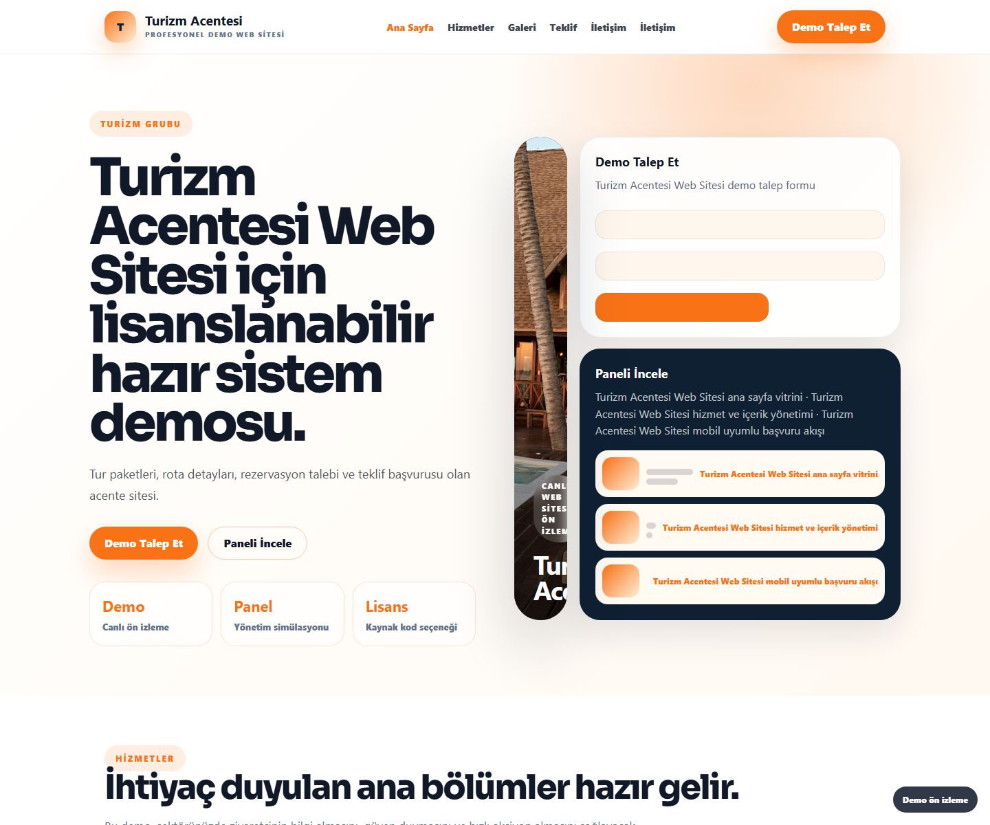 Turizm Acentesi Web Sitesi ödeme ürün özeti görseli
