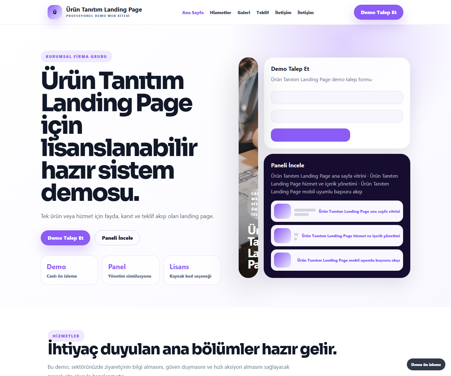 Ürün Tanıtım Landing Page ödeme ürün özeti görseli